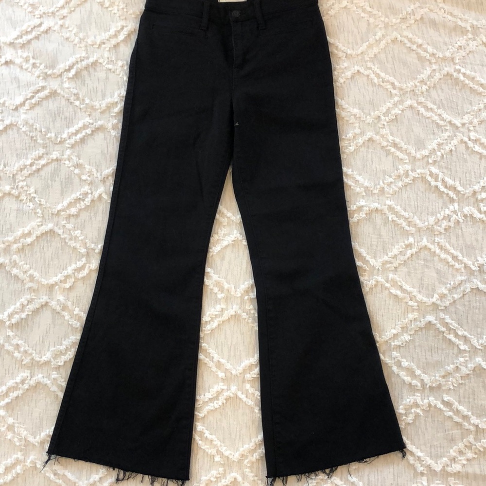 Madewell Flea Market Flare Crop in Black Sea